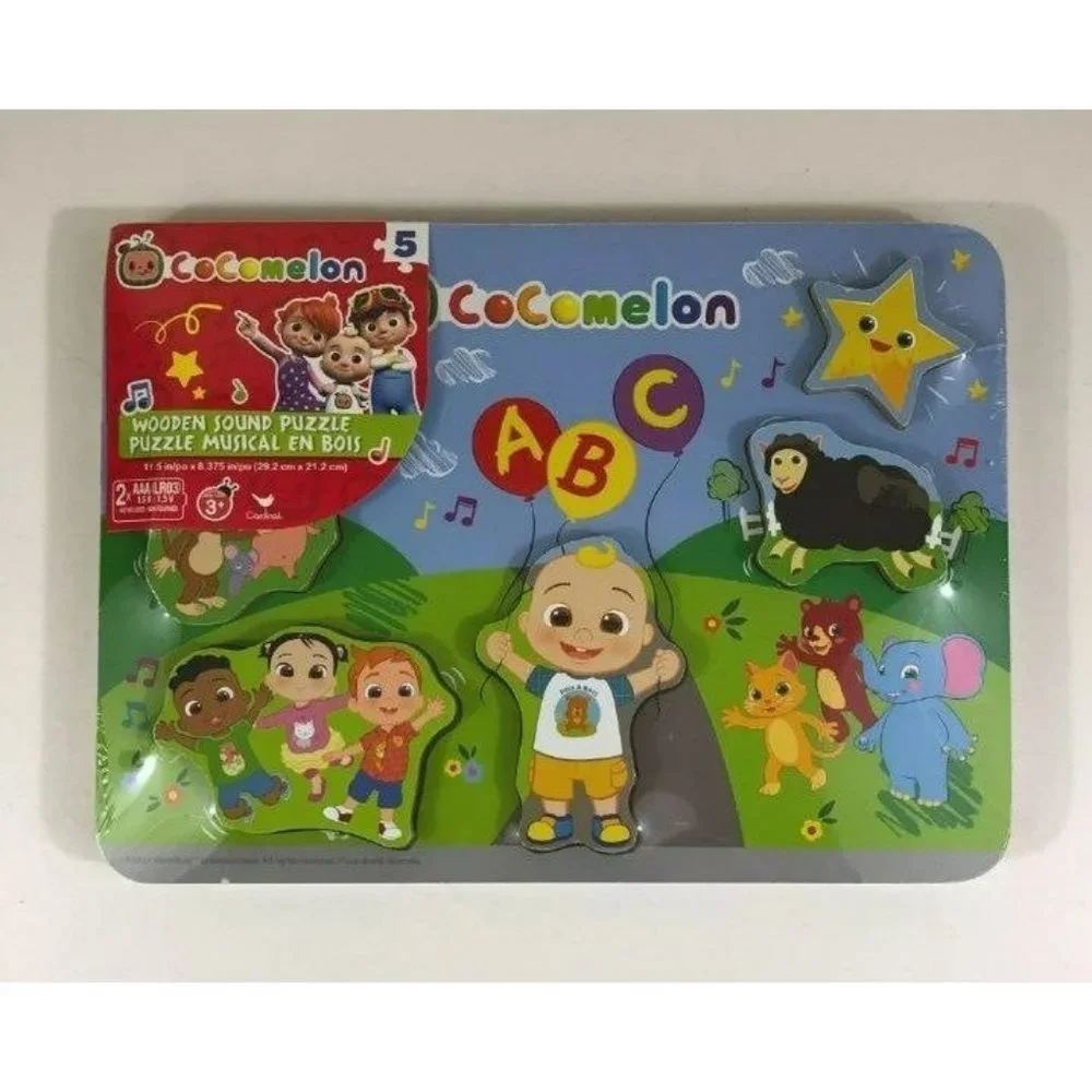Cocomelon Puzzle Wooden‎ Musical Sound 5 Piece Singalong with JJ and Friends New